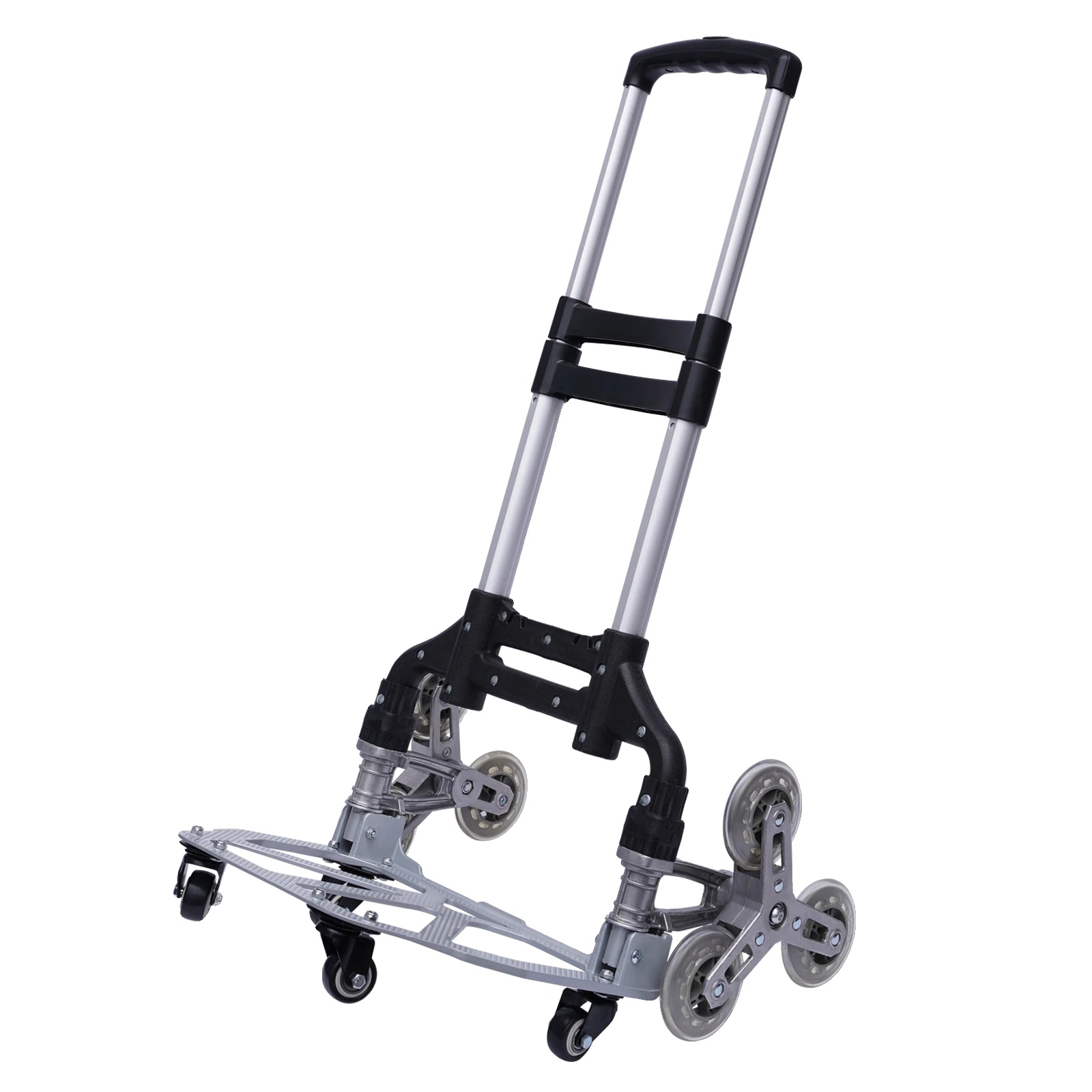 Handwagen, Treppensteiger, Höhenverstellbar, Schwarz