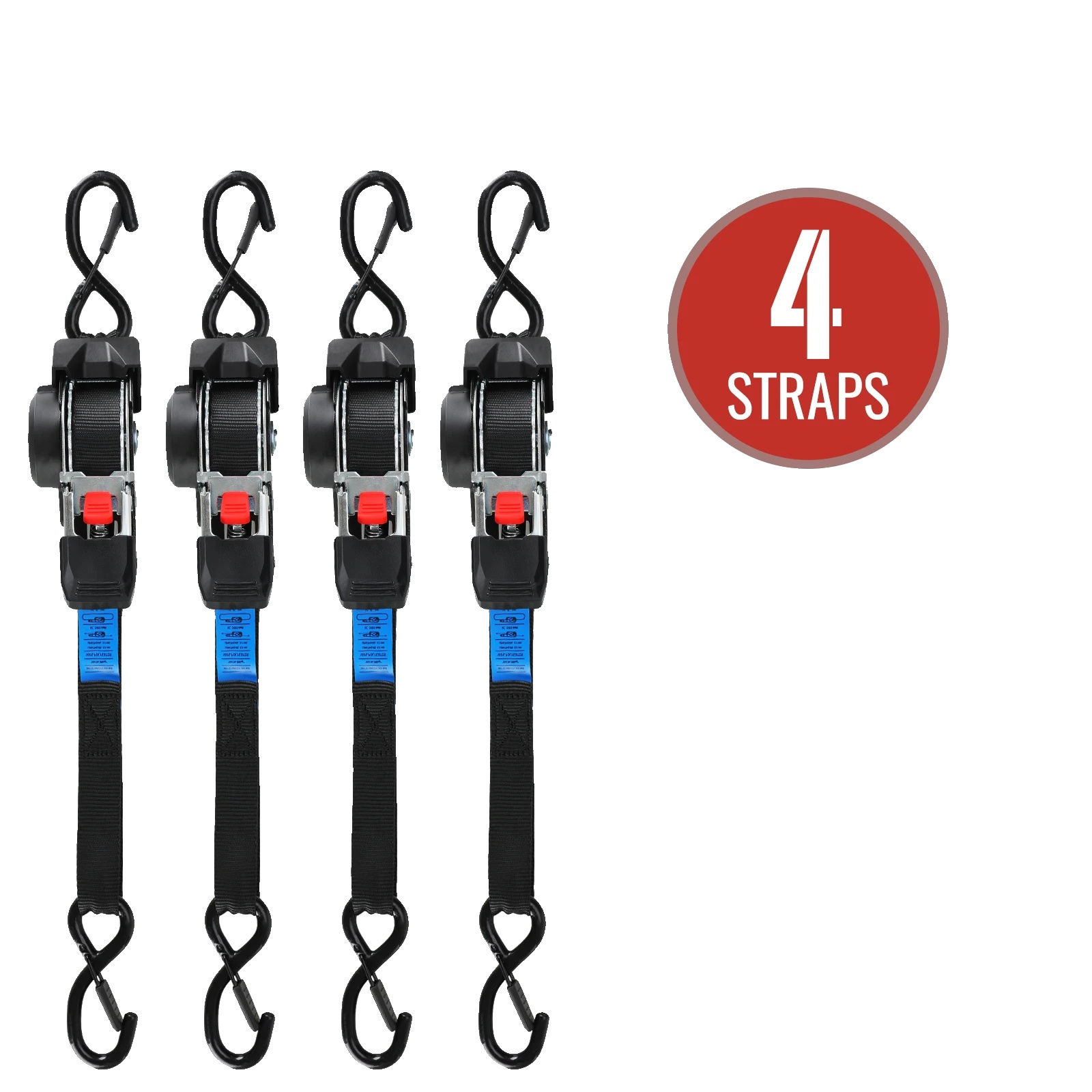 Zurrgurte, Selbstaufrollend, Schwere Belastbarkeit, Einheit Menge 4-pack
