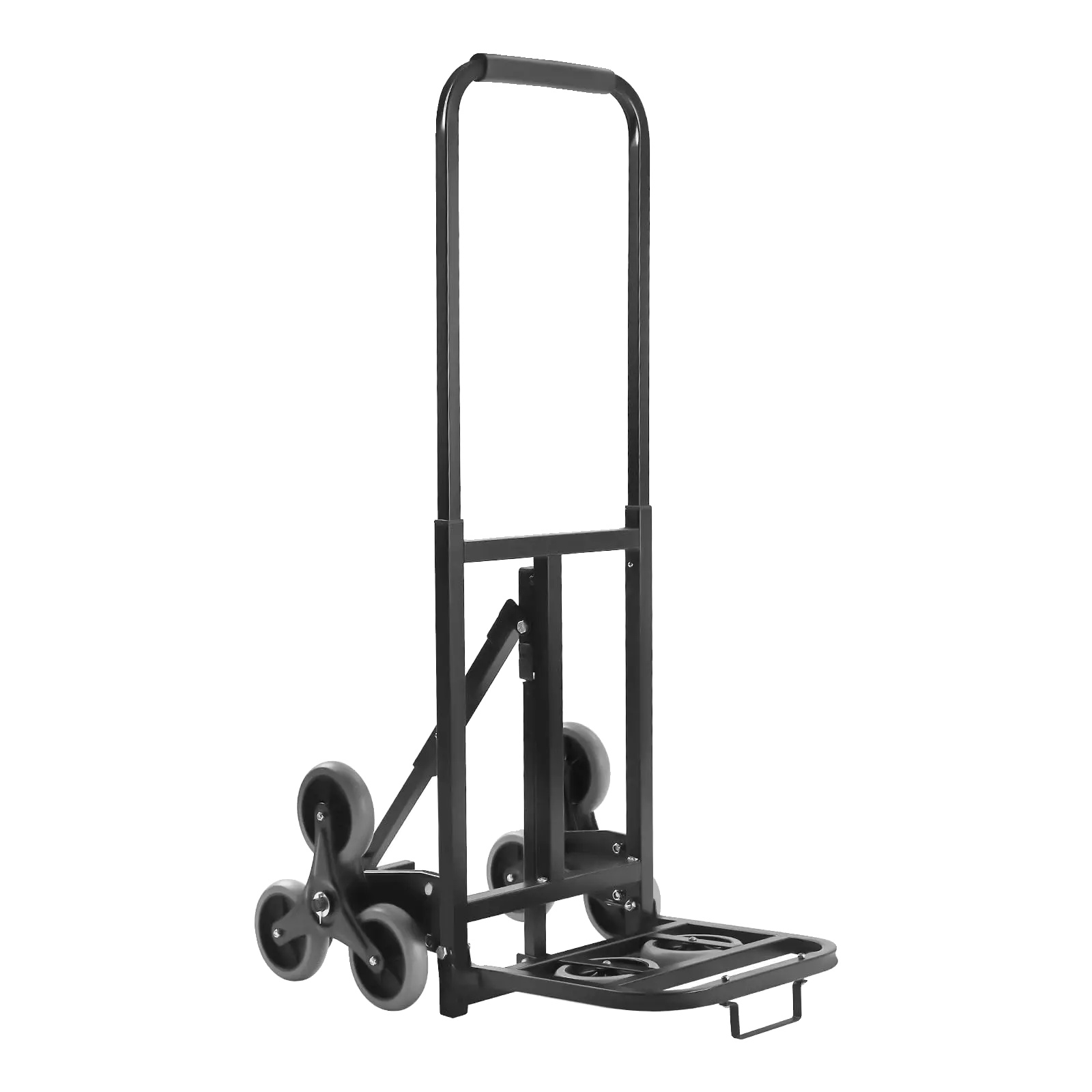Treppe-kletter-dolly, Tragfähigkeit 250 Kg, Dreiecksräder, Verlängerte Griff 110 Cm, Faltbares Design, Hohe Haltbarkeit