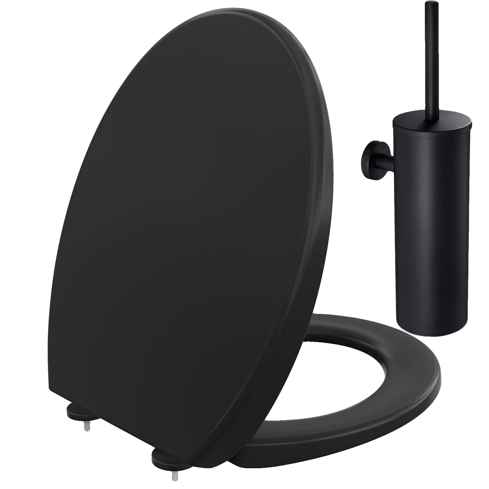Toilettensitz, Langsame Absenkautomatik, Schnellverschlussfunktion, Toilettensitz Mit Toilettenbürste