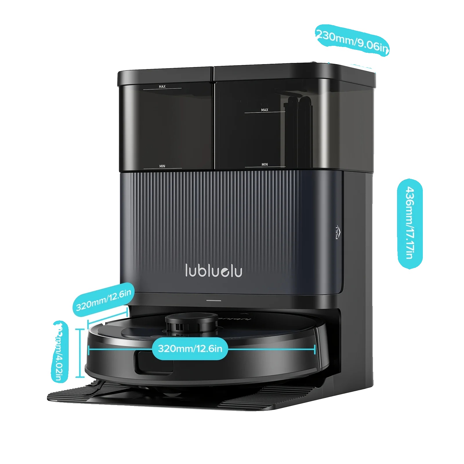 Robotersauger, 11000pa Saugkraft, Automatische Wischreinigung, Schwarz