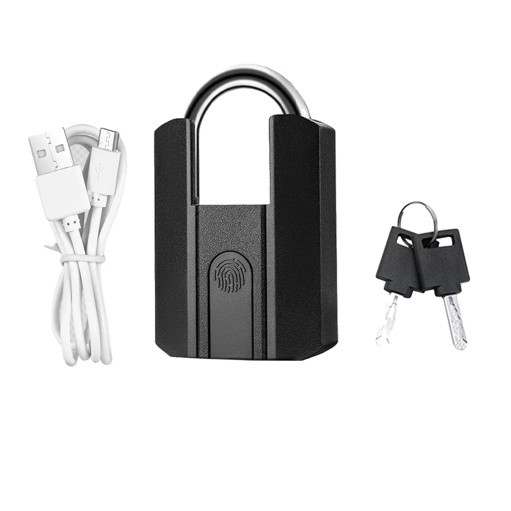 Elektronisches Schloss, Fingerabdruckentsperrung, Wasserdichtes Design, Schwarz