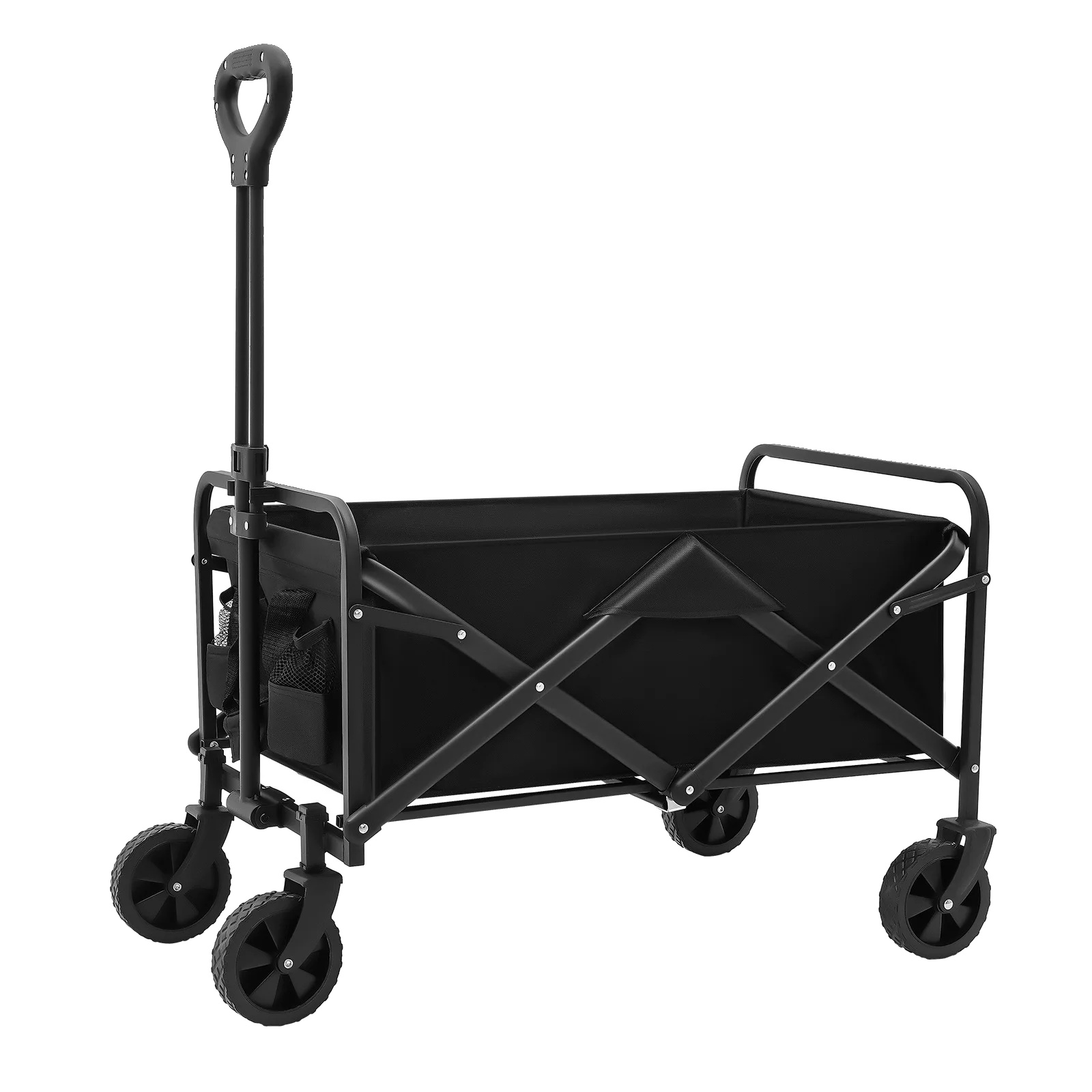 Wagenwagen, Schwerlast, Zusammenklappbares Design, Schwarz