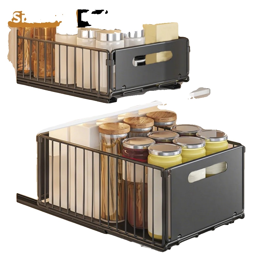 Schrankorganizer, Ausziehbares Design, Doppeltes Stauraum, Paket A, 1-stufig-b