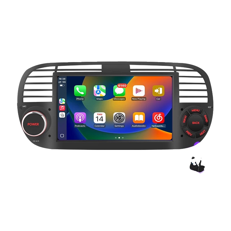 Autoradio, Erweiterte Multimedia-funktionen, Navigationssystem, Kompatibel Mit Fiat 500 / 500c Abarth 2007-2015, Wifi (2g 64g) Bc