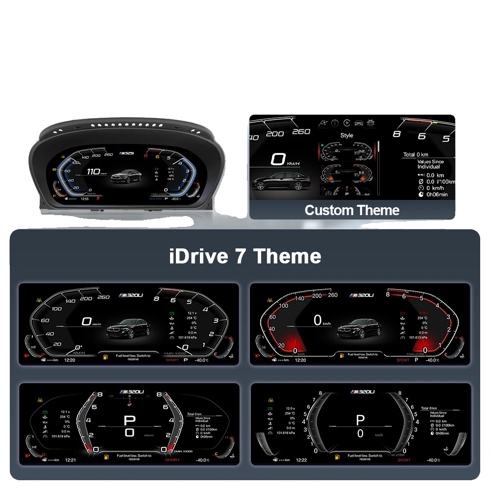 Digitales Messgerät Armaturenbrett Cluster, Wireless Carplay, Android Auto Unterstützung, E60 Standardversion