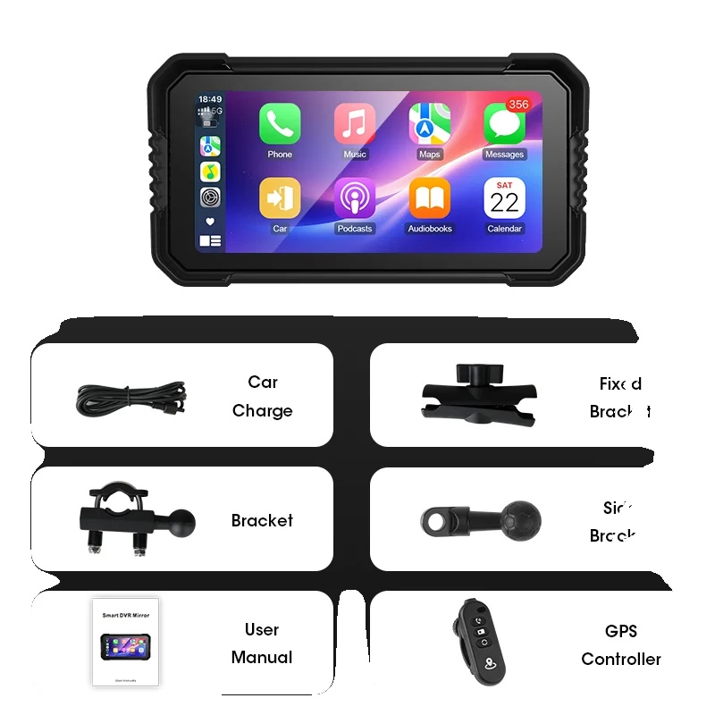 Motorrad Gps-navigation, Kabelloses Carplay, Unterstützung Für Android Auto, Carplay Pro