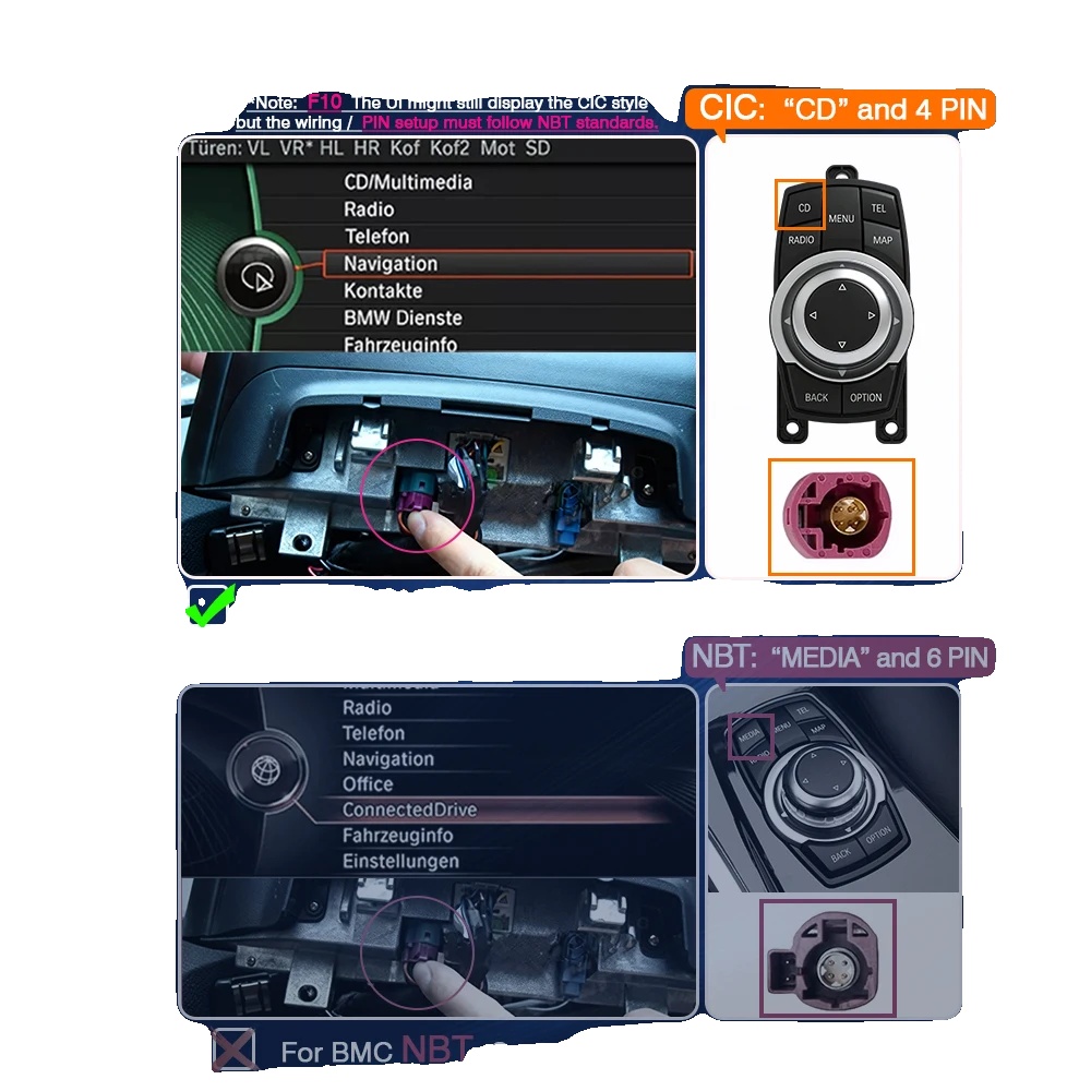Carplay Android Auto Integration, Drahtlose Konnektivität, Einfache Installation, Für Bmw Cic