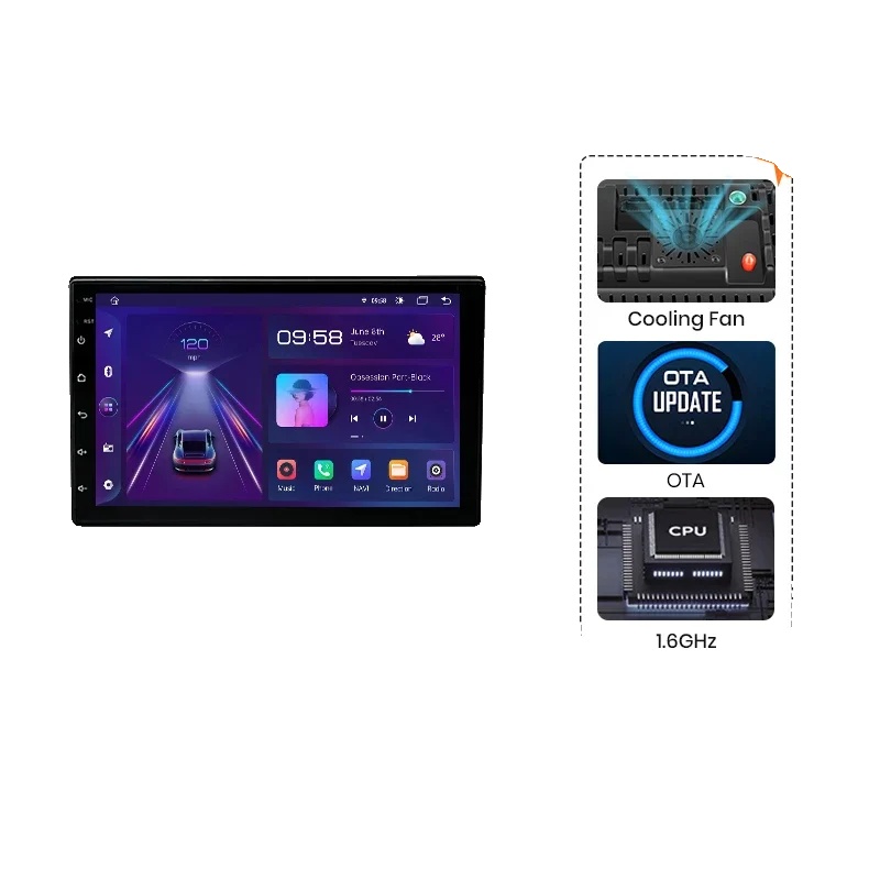 Auto-multimedia-system, Universelle Kompatibilität, Verbesserte Konnektivität, Kompatibel Mit Automarken, V1 Plus (6gb 128gb)7
