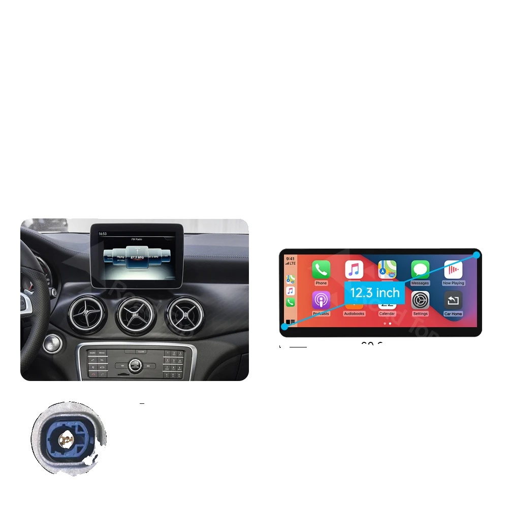Multimedia-display, Kabelloses Und Kabelgebundenes Carplay, Kompatibel Mit Kameras, 12.3a Cla Gla Ntg5.0