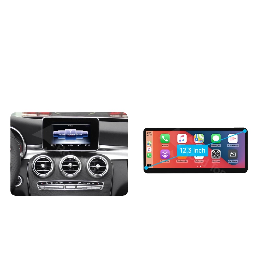 Multimedia-display, Kabelloses Und Kabelgebundenes Carplay, Kompatibel Mit Kameras, 12.3 C W205 Ntg5.0
