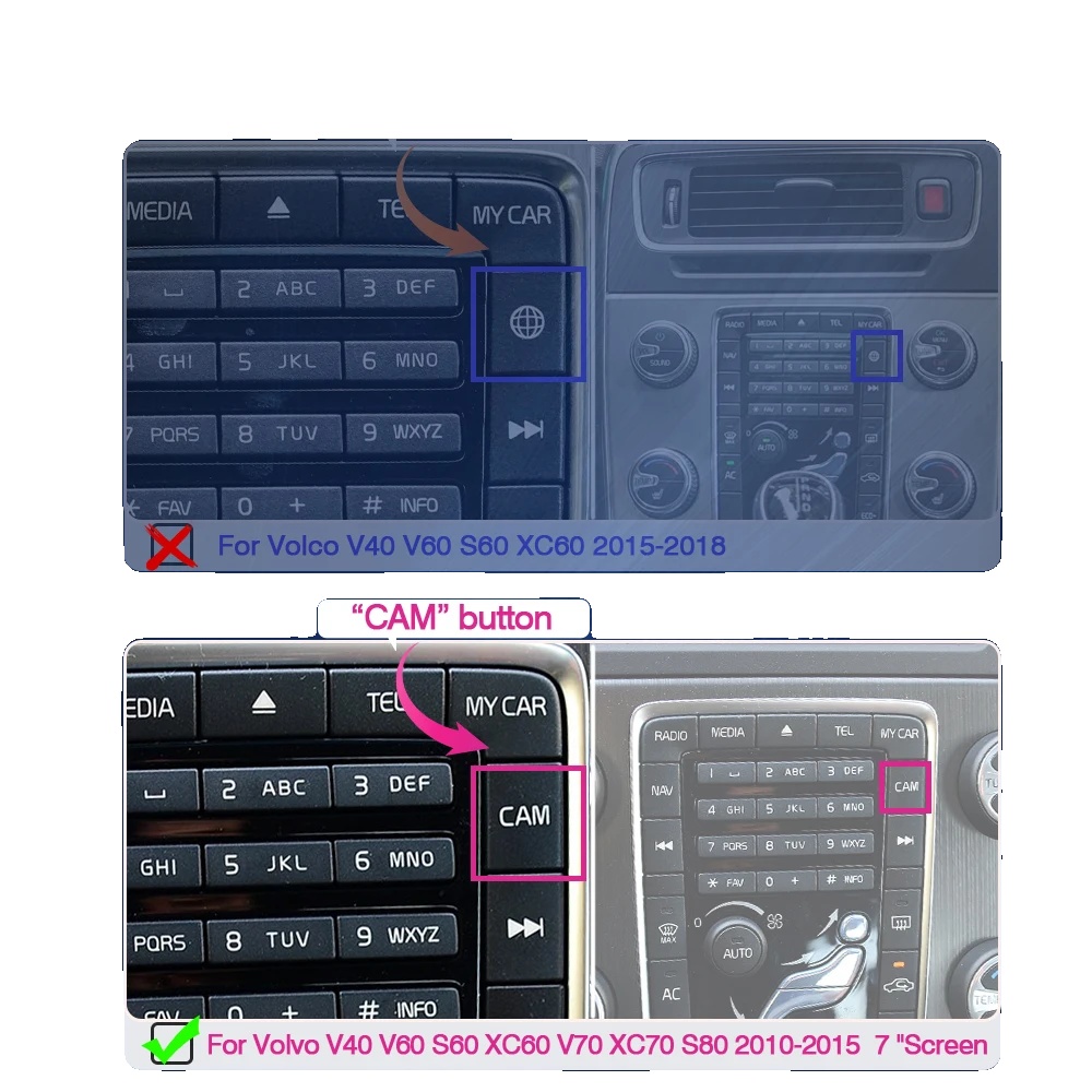 Carplay Decoder, Drahtlose Konnektivität, Nahtlose Oem-integration, V40 V60 S60 Xc60 V70 Xc70 S80 "cam" 2010-2015
