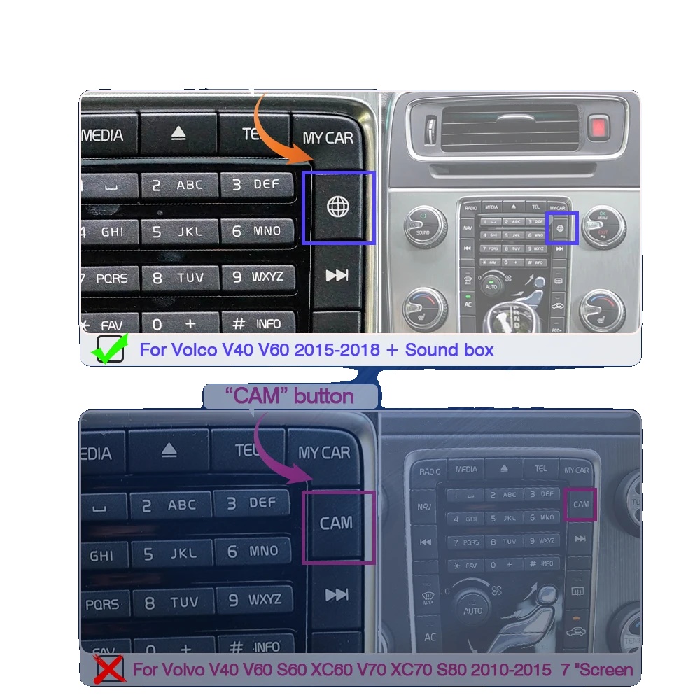 Carplay Decoder, Drahtlose Konnektivität, Nahtlose Oem-integration, V60 V40+sound+box 2015-2018