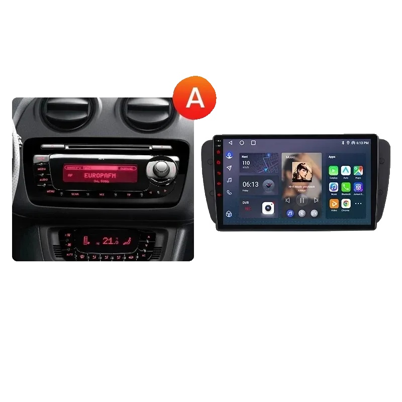 Carplay, Bildschirmgröße, Mehrsprachige Unterstützung, Kompatibel Mit Seat Ibiza 6j 2009 2010 2011-2013, V1 Pro (4gb 64gb) A