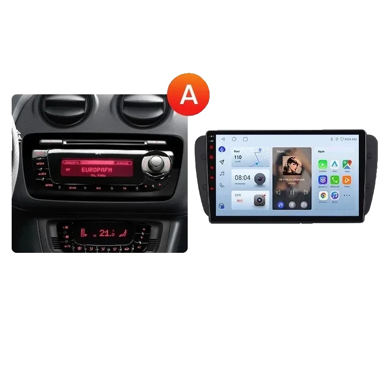Carplay, Bildschirmgröße, Mehrsprachige Unterstützung, Kompatibel Mit Seat Ibiza 6j 2009 2010 2011-2013, V1c (2gb 32gb) A