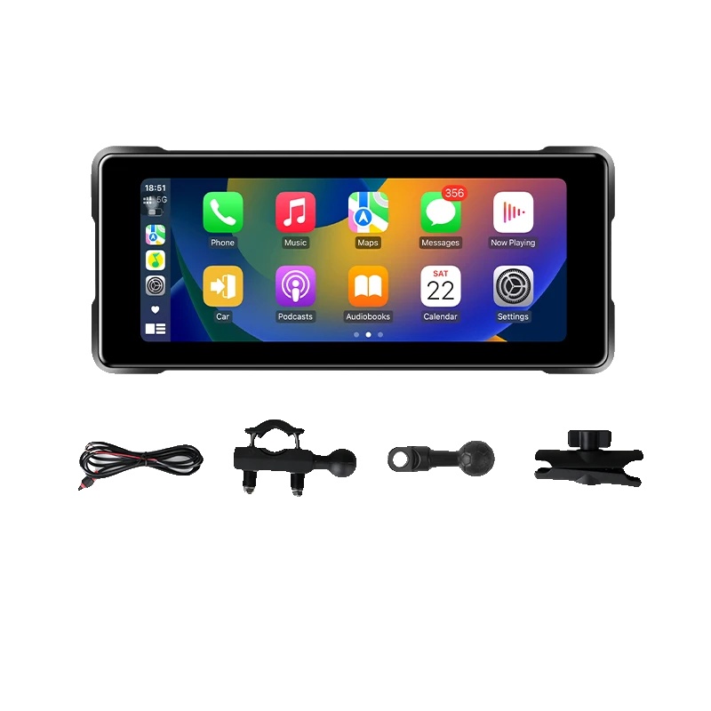 Motorrad Carplay Display, Hd-auflösung, Wasserdicht Ip67, 6.86 Zoll Kein Dvr
