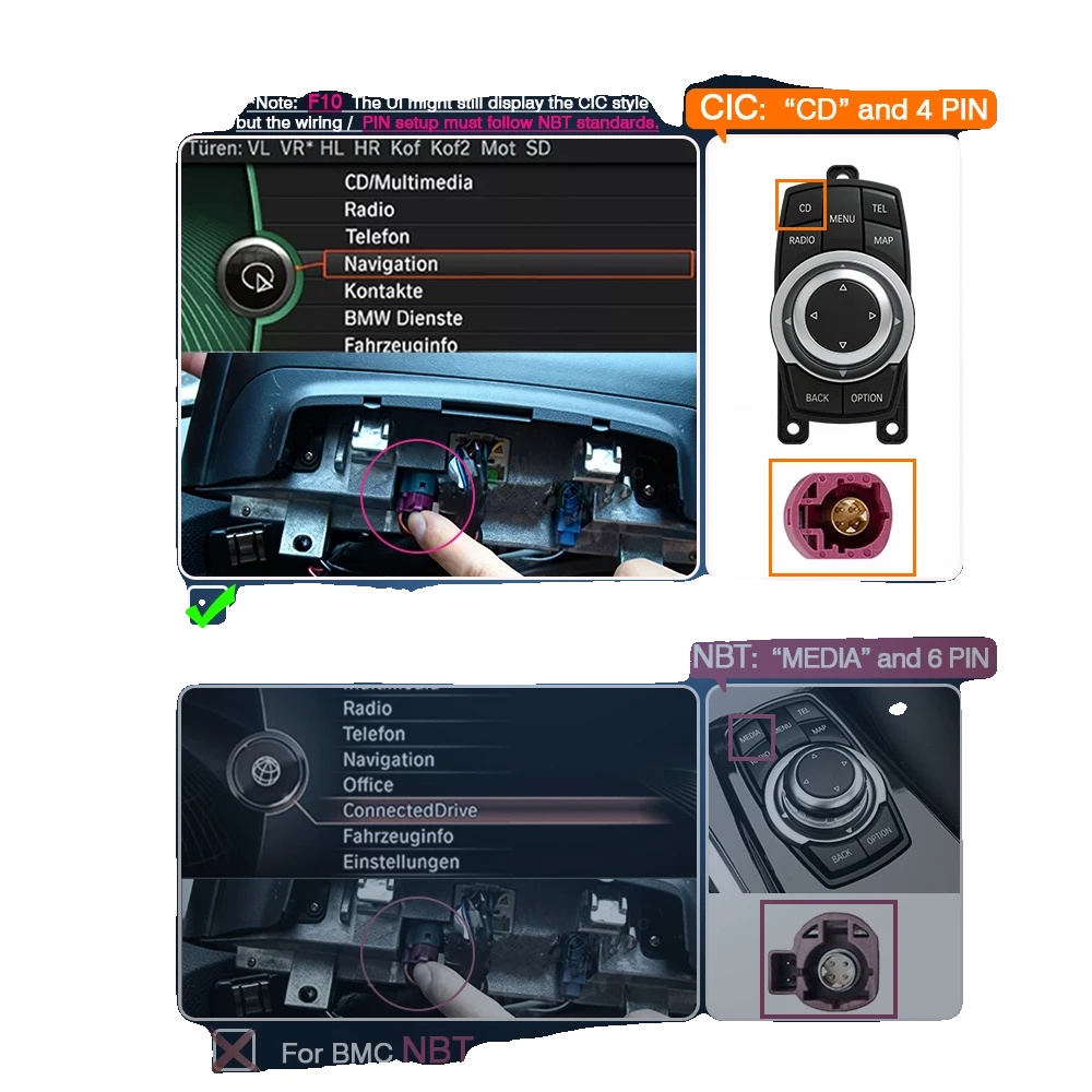 Carplay/android Auto System, Kompatibel Mit Bmw Evo, Drahtlose Verbindung, Plug-and-play-installation, Für Bmw Cic