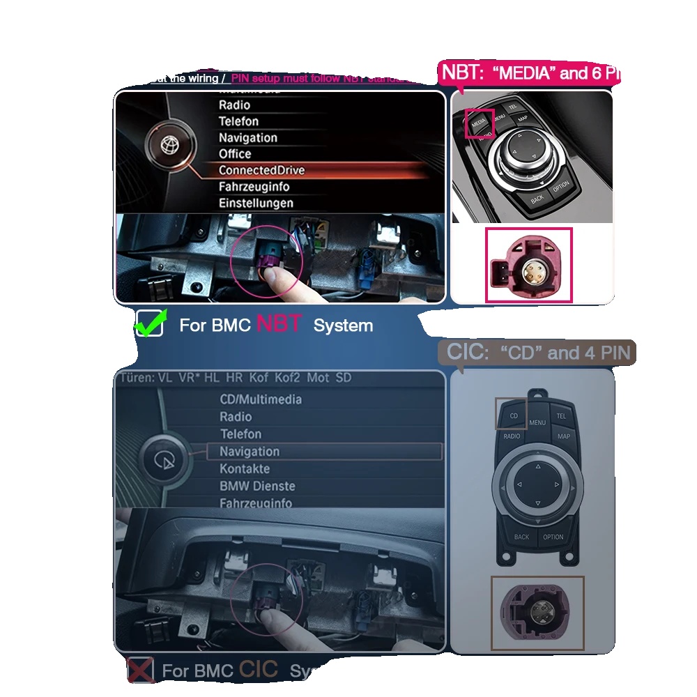 Carplay/android Auto System, Kompatibel Mit Bmw Evo, Drahtlose Verbindung, Plug-and-play-installation, Für Bmw Nbt