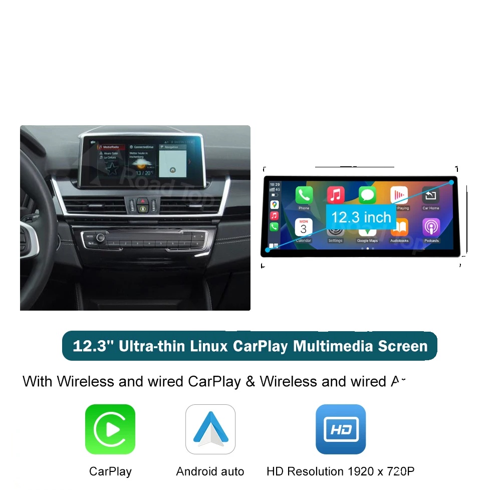 Multimedia-bildschirm, Kompatibel Mit Kompakten Luxusautomodellen, Linux-betriebssystem, 12.3 F45 Evo