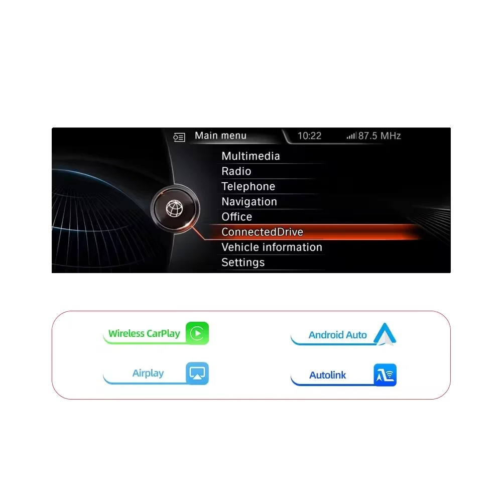 Carplay Und Android Auto Decoder, Drahtlose Konnektivität, Kamerasupport, Nbt-system