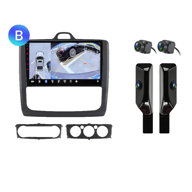 Autoradio, 9" Display, Multimedia-funktionen, Kompatibel Mit Ford Focus Mk2-mk3 (2004-2011), V1 Plus (6gb 128gb)b 360 B