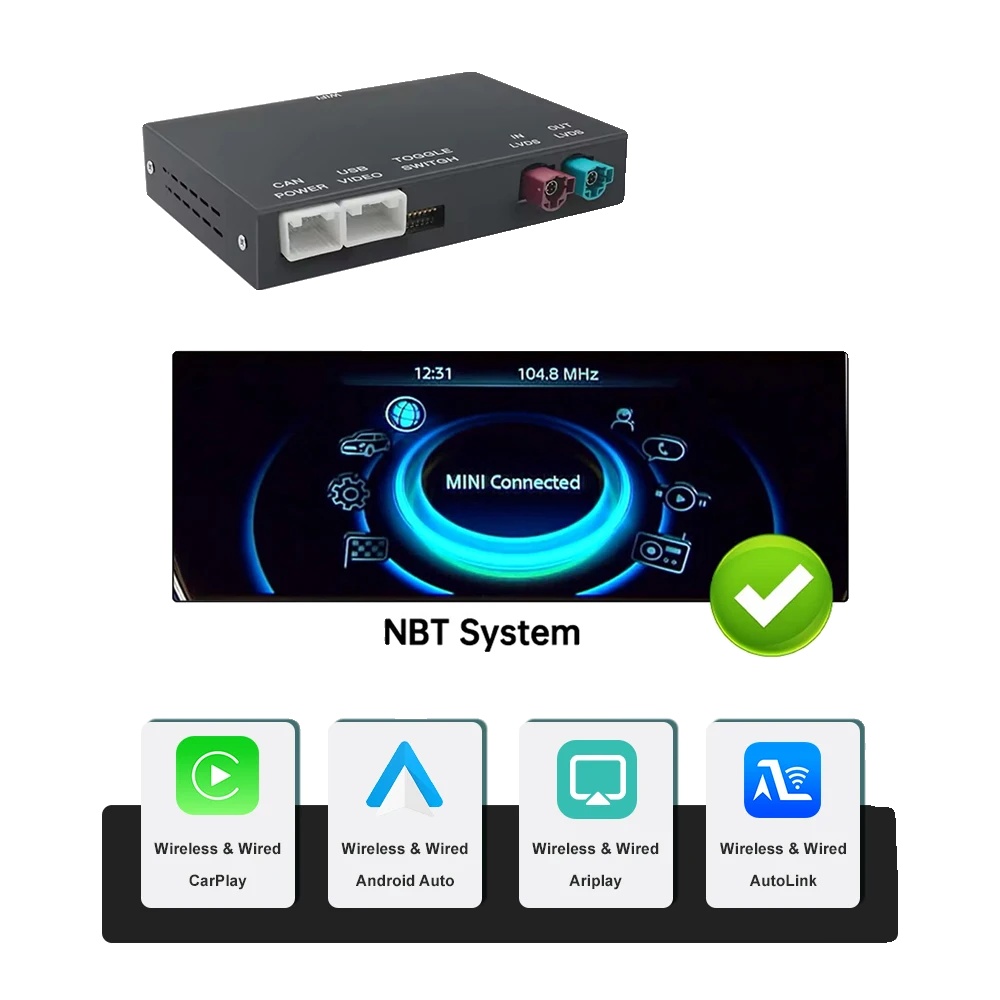 Drahtloses Carplay Android Auto, Kompaktes Design, Einfache Installation, Nbt