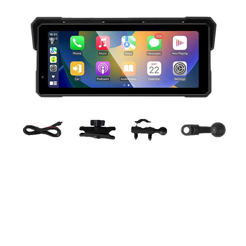 Motorrad-navigationsdisplay, Kabelloses Carplay, Bluetooth-unterstützung, 8.1 Zoll Carplay