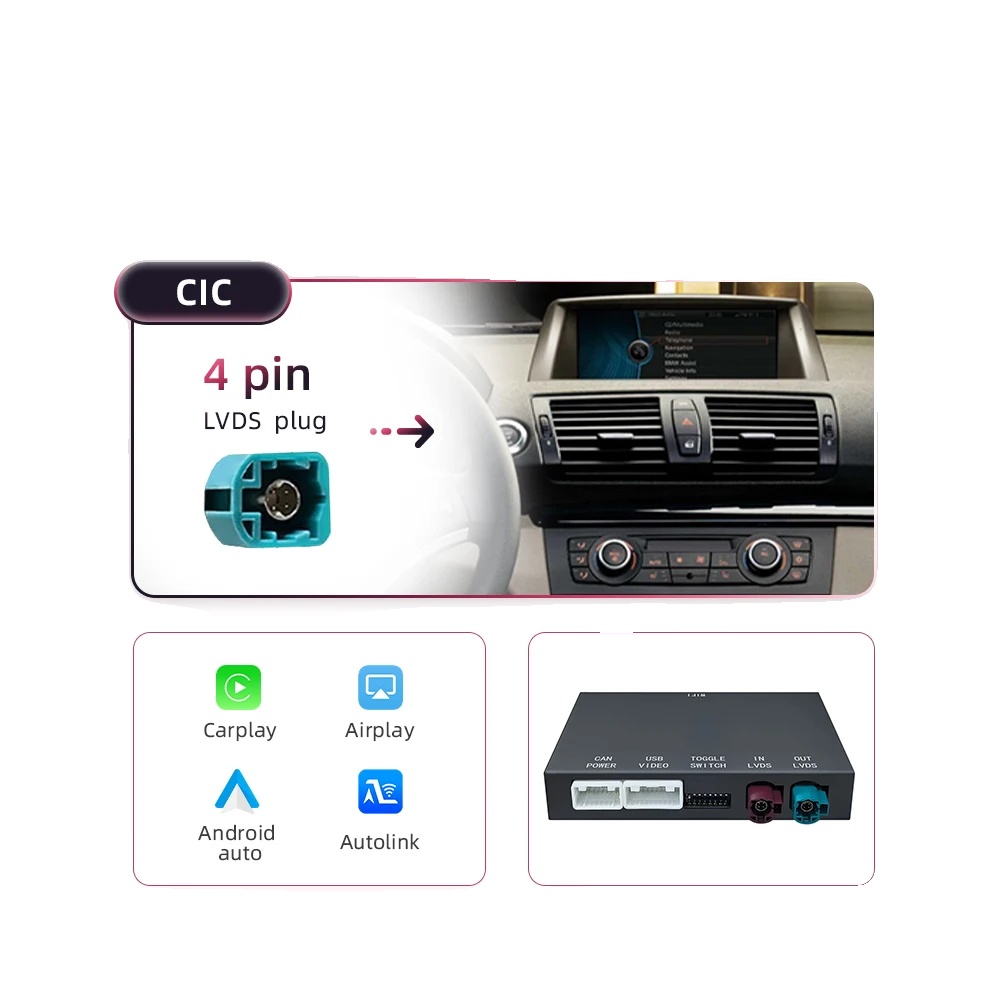 Carplay/android Auto Schnittstellenmodul, Bluetooth-konnektivität, Einfache Installation, Cic