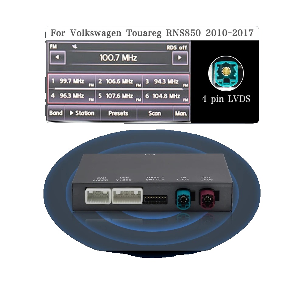 Wireless Carplay Android Auto Modulo, Sprachsteuerung, Multimedia-unterstützung, Für Vw Touareg