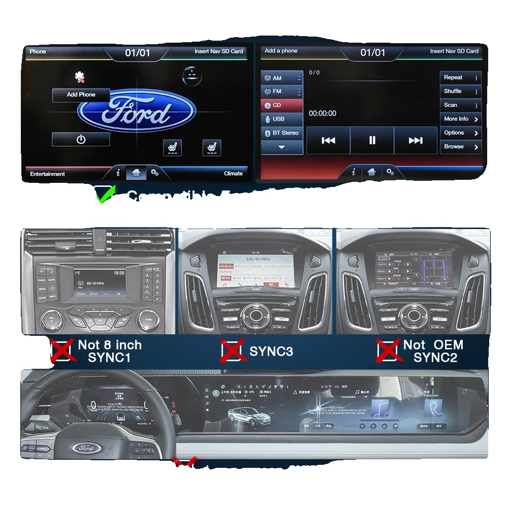 Drahtloser Carplay-decoder, Kompaktes Design, Nahtlose Integration, Für Ford Sync2