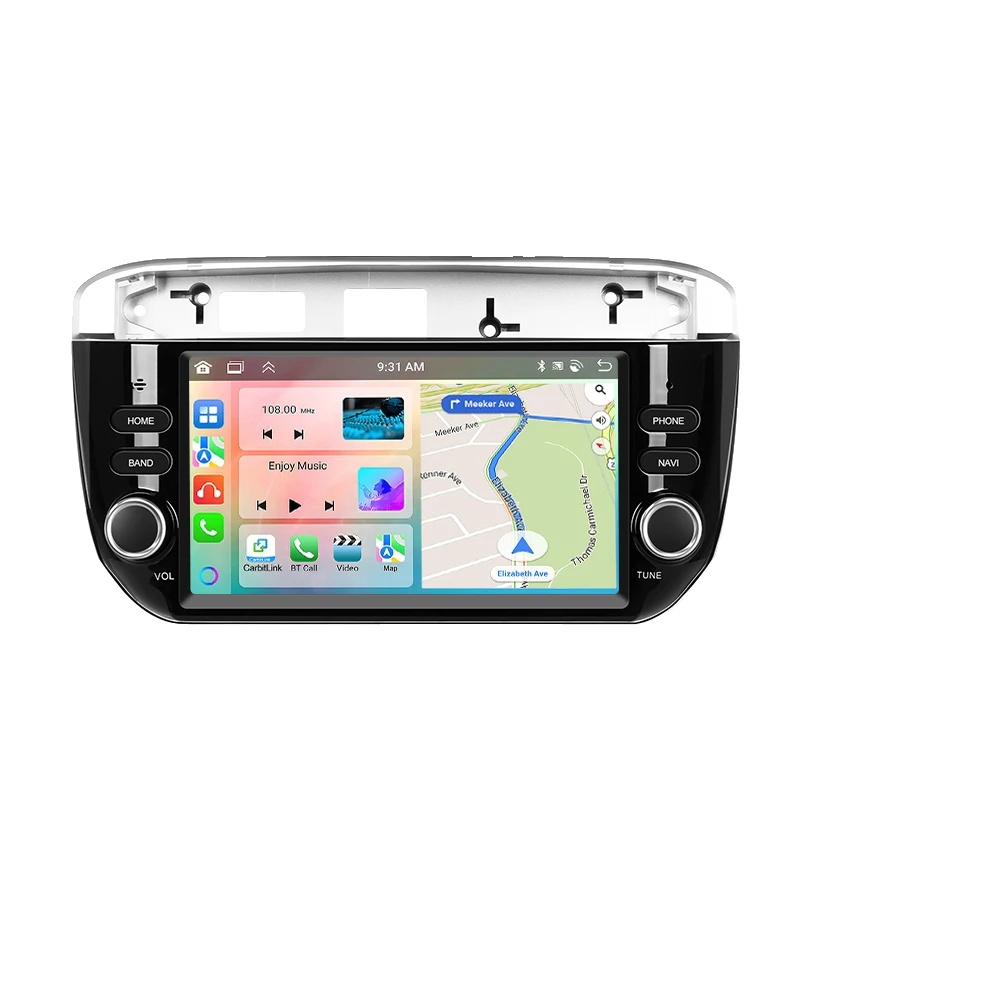 Autoradio, Touchscreen, Smartphone-integration, Kompatibel Mit Fiat Punto 2012-2015, 6g 128g Mic Cam