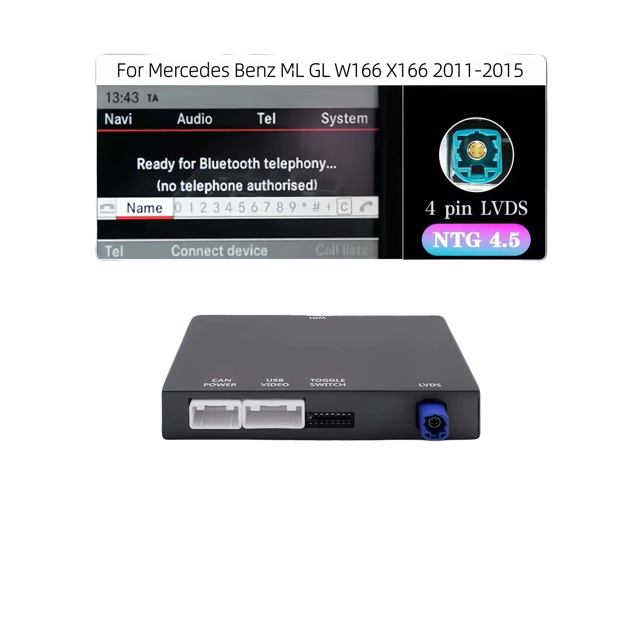 Carplay Und Android Auto Decoder, Drahtlose Konnektivität, Gps-navigationsunterstützung, Ntg 4.5/4.7