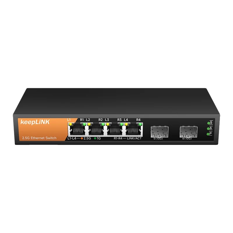 Netzwerkswitch, 9-port 2,5gb Ethernet, 10gb Sfp+ Uplink, 4 Port 2.5gb