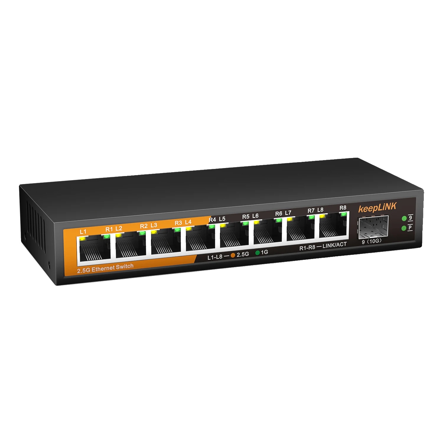 Netzwerkswitch, 9-port 2,5gb Ethernet, 10gb Sfp+ Uplink, 8 Port 2.5gb