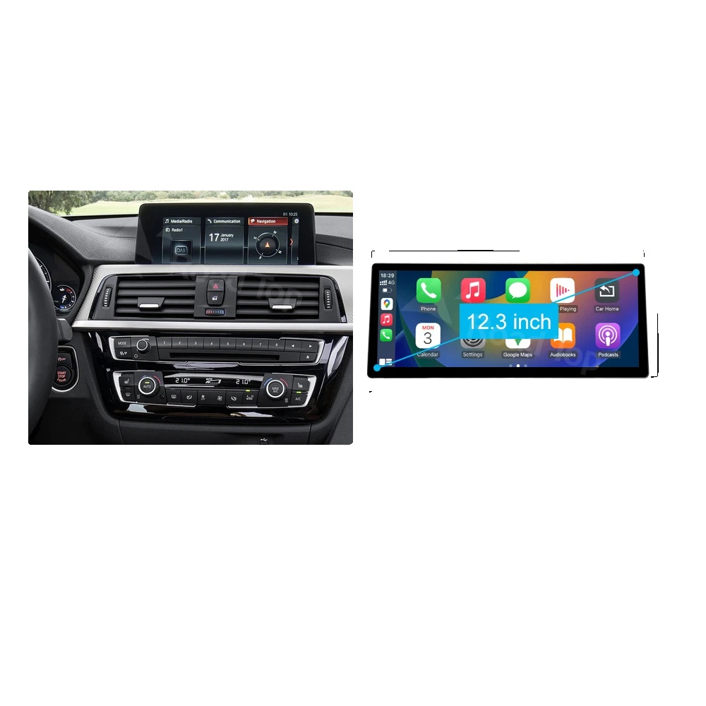 Carplay, Multimedia-display, Kompatibel Mit Bmw 3 4 Serie F30 F31 F32 F33 F34 F36 2016-2019, Android Auto Kompatibilität, 12.3 Lhd F30 Evo, Keine