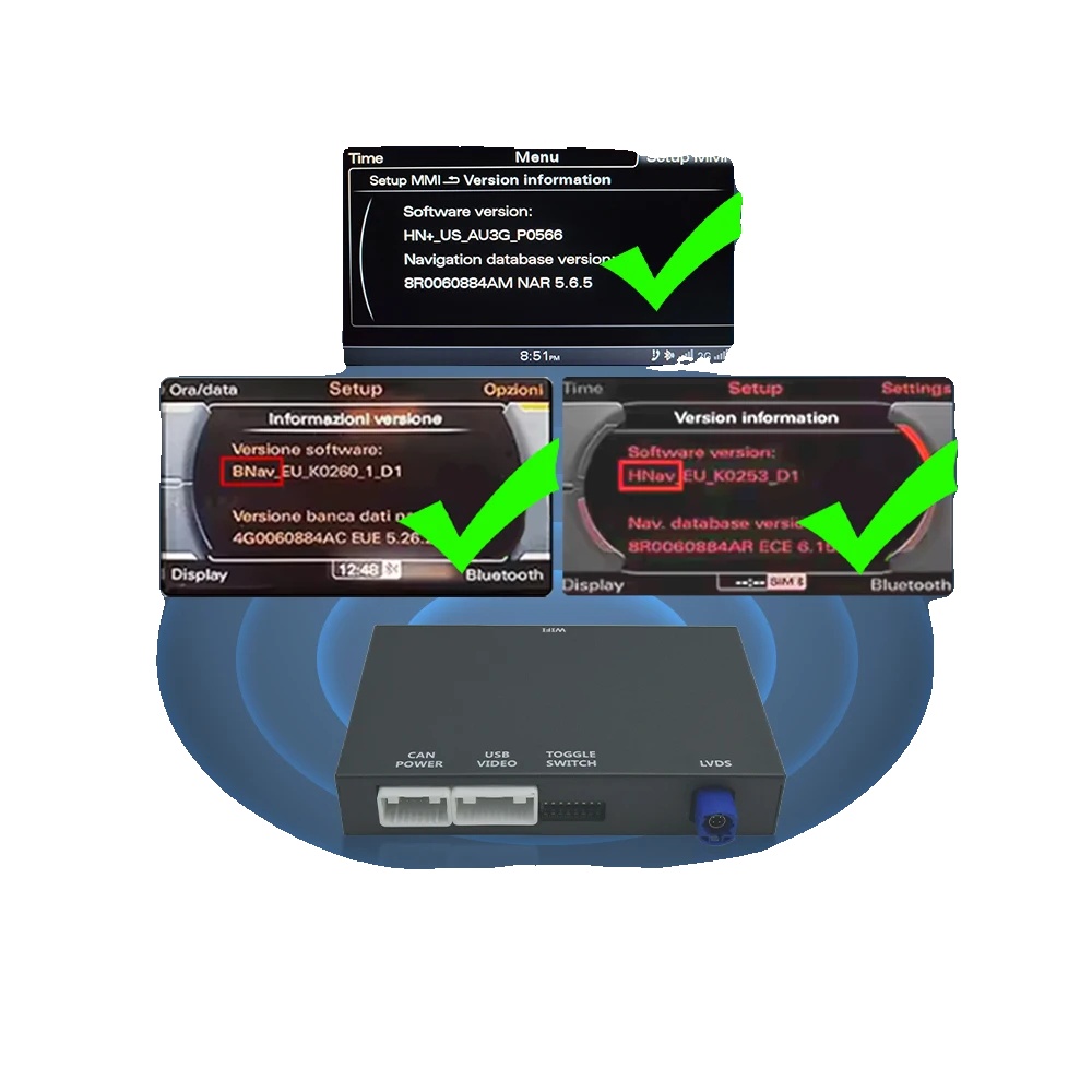 Drahtloses Carplay Android Auto Retrofit Decoder, Einfache Installation, Überlegene Audioqualität, Für A8 A8l D4 2010-2017