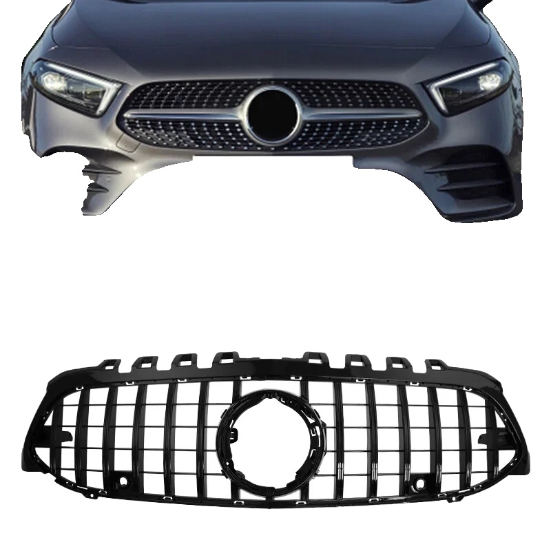 Frontstoßstangen-grill, Hochwertiger Abs-kunststoff, Gt-stil, Für Mercedes A-klasse W177 (2018-2023), Direkter Ersatz, Frontmittige Platzierung
