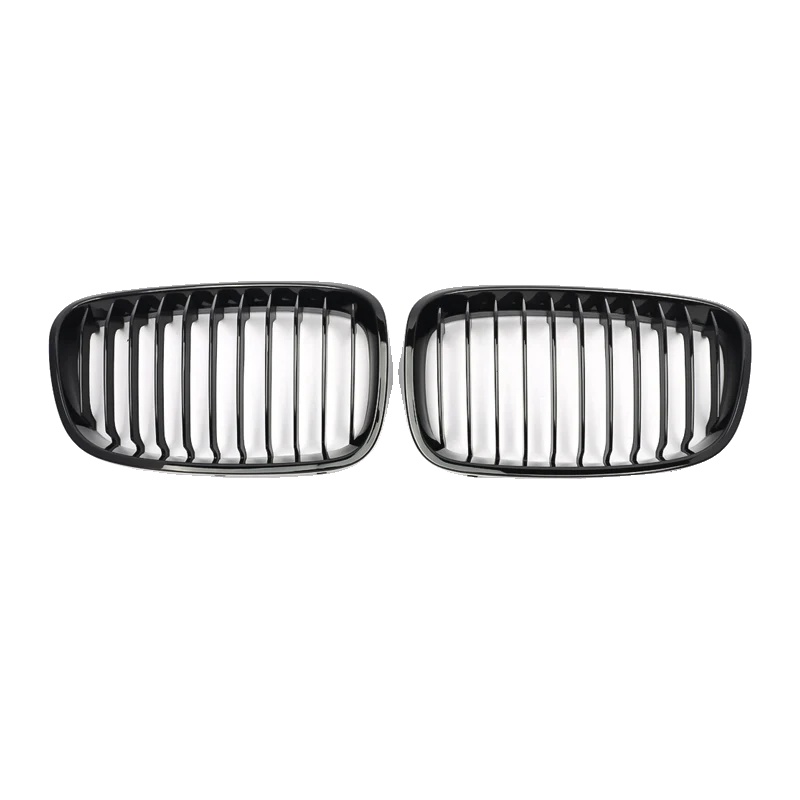Frontgrill, Langlebiger Abs-kunststoff, Passgenauer Austausch, Glänzendes Schwarz