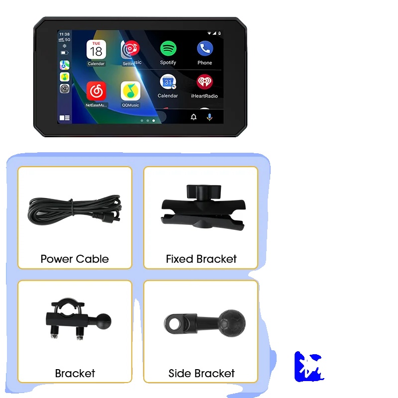 Motorraddisplay, Ip67 Wasserdicht, Dual Bluetooth-konnektivität, Keine Tmps