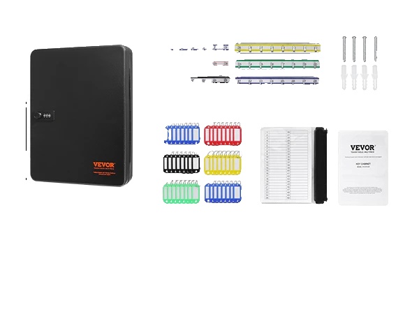 Schlüsselschrank, Fasst 48 Schlüssel, Verstellbare Aufbewahrungshaken, 48pcs