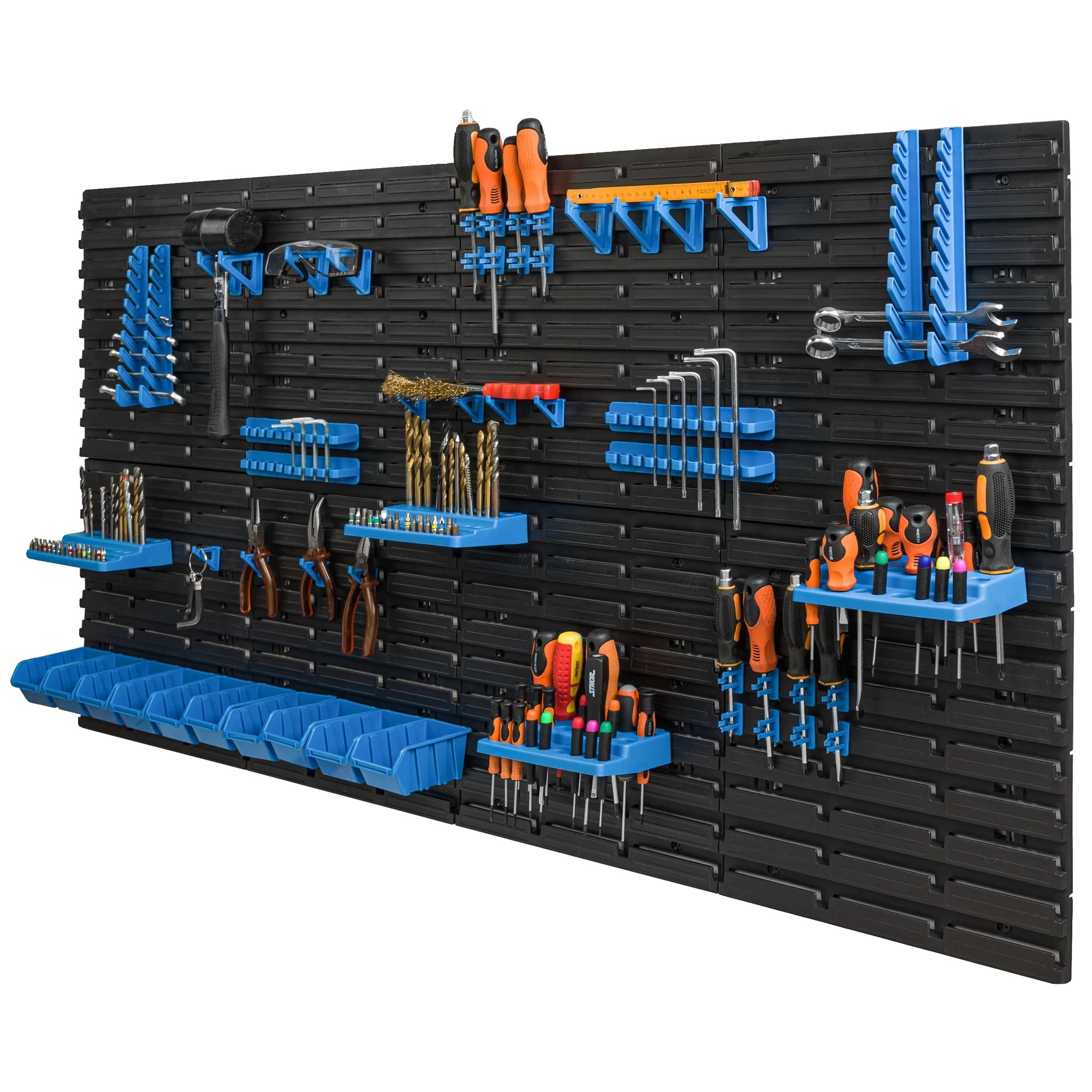 Werkstattboard, 154 X 78 Cm, 10 Cuvetten, Wandmontage, Kunststoffmaterial, Mobiles Design