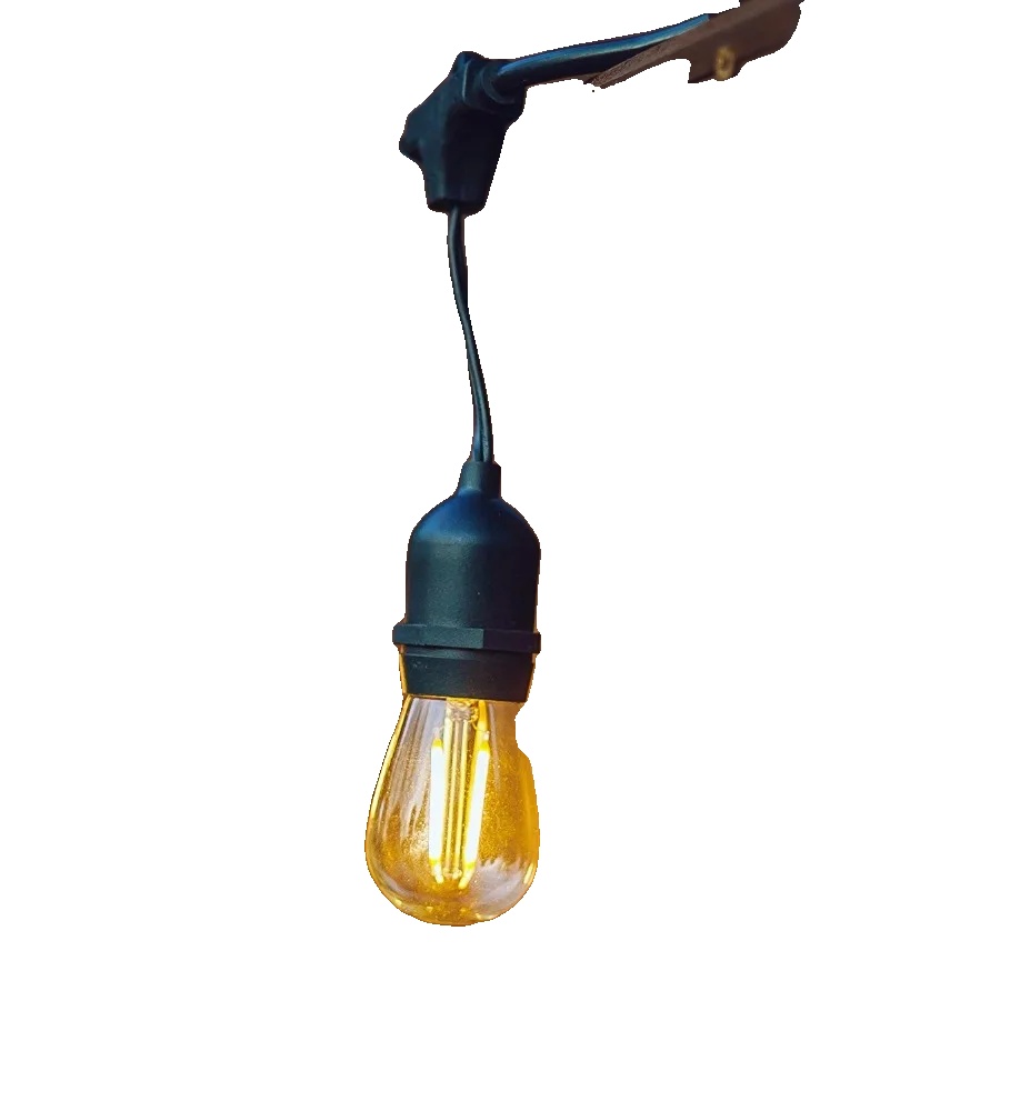 Led-lichterkette, 15 M Länge, Wetterfest, Warmes Schwarz Kabel, Eu-stecker, 30m 30lampen