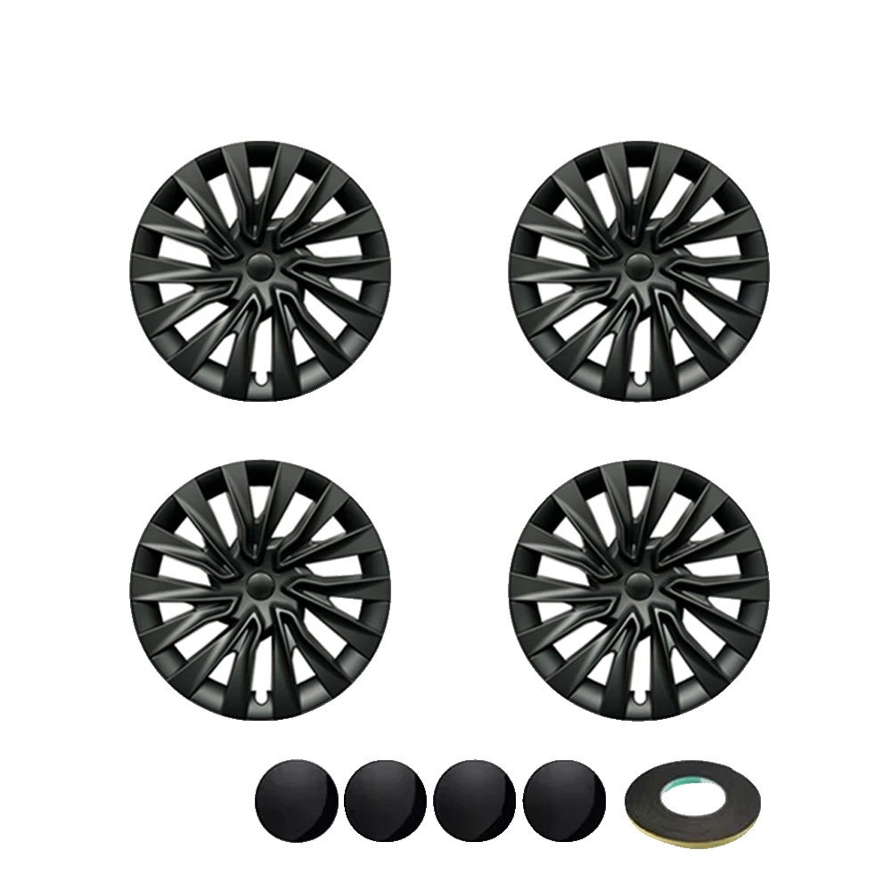 Radkappen, 18 Zoll, Robustes Design, 19 Matt Schwarz