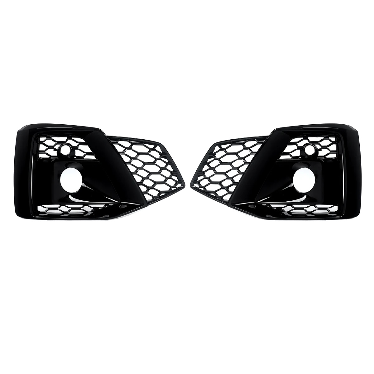 Nebelscheinwerfergitterabdeckung, Kompatibel Mit Audi A5 S-line, Langlebiges Kunststoffmaterial, Glänzend Schwarz
