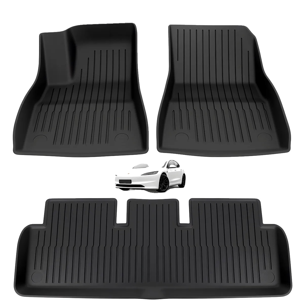 Autofußmatten, Tpe-material, Allwetter-schutz, 3pcs