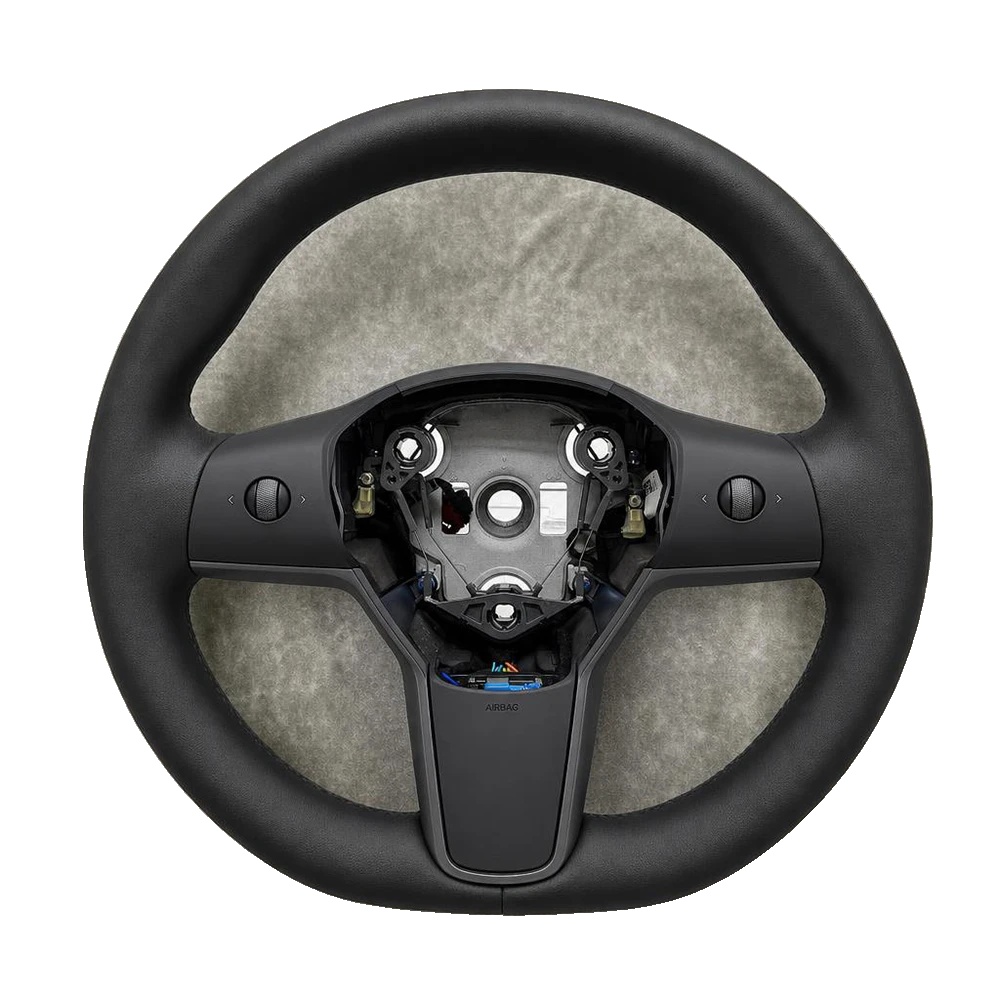 Heizbares Lenkrad, Pu-leder, 14,5 Zoll Durchmesser, Kompatibilität: Tesla Model 3/y (2017-2023), Heizfunktion Ja, Plug-and-play-installation