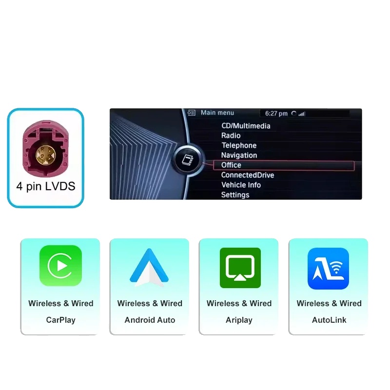 Carplay/android Auto Decoder-modul, Bluetooth-konnektivität, Einfache Installation, Cic-system Carplay