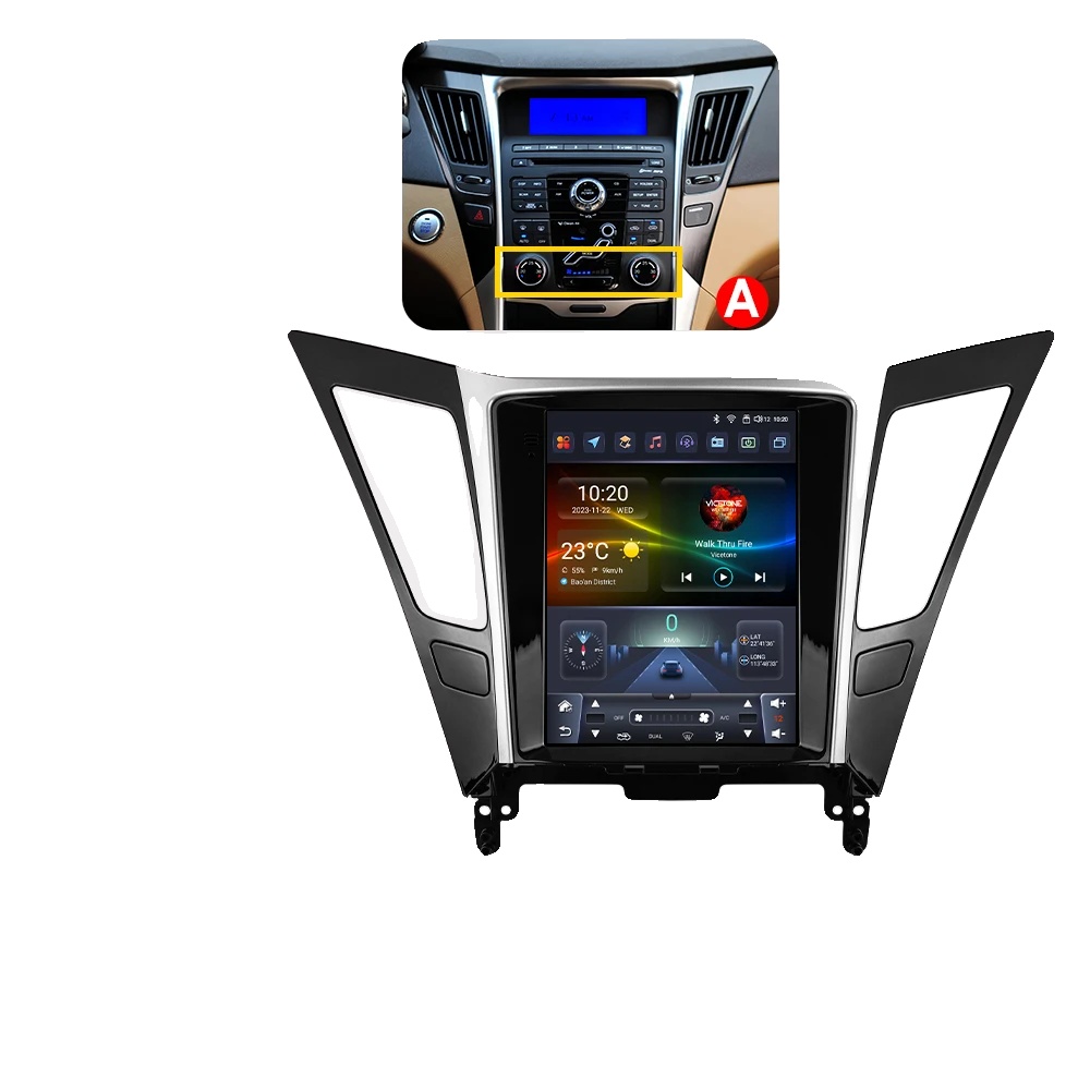 Autoradio, Touchscreen, Hochwertiger Audioausgang, Kompatibel Mit Hyundai Sonata Yf 8 2010 - 2018 Kabellos, S8 (8gb 128gb) -typ A