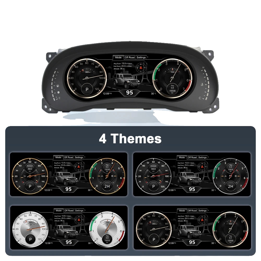 Digitales Instrumentencluster, Touchscreen, Offroad-funktionen, Jk 2011-2018