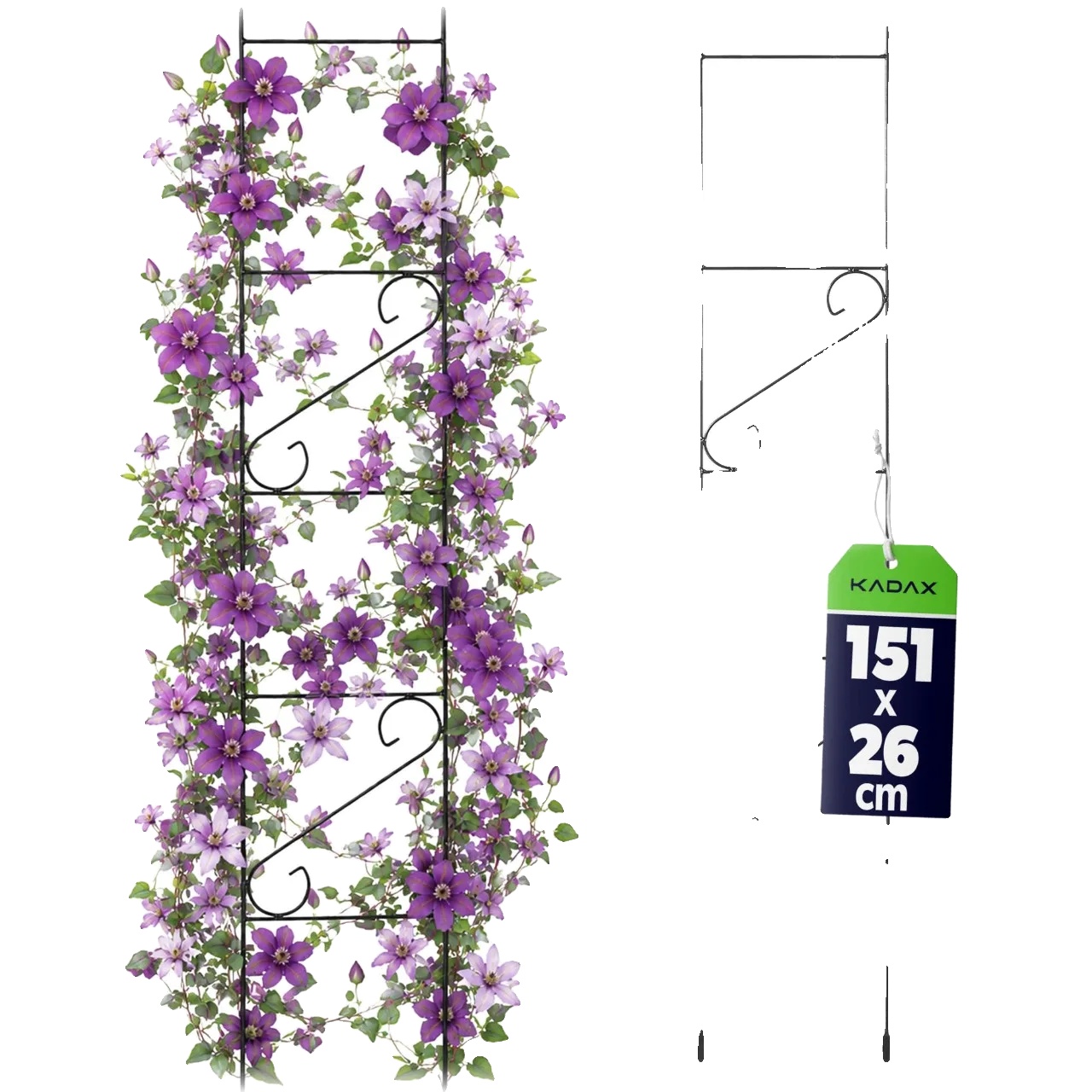 Gartenleiter, 150 Cm Höhe, Wetterbeständiges Design, Schwarz